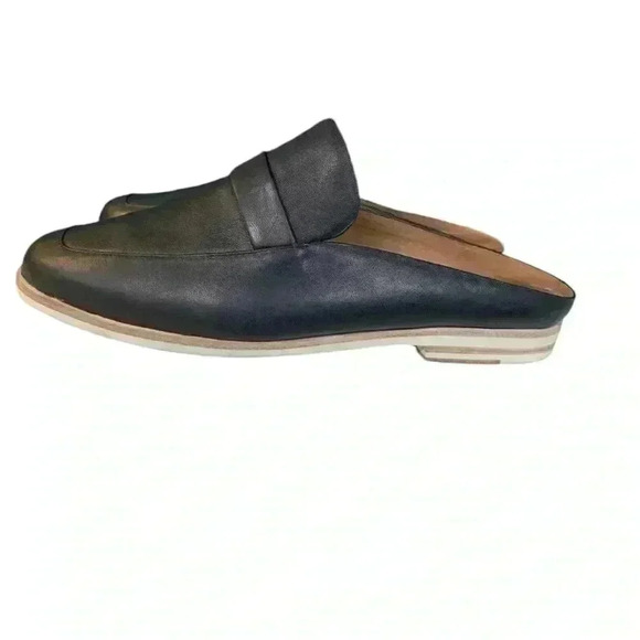 Gentle Souls by Kenneth Cole black leather mule loafers size 6 buttery soft - Picture 2 of 5